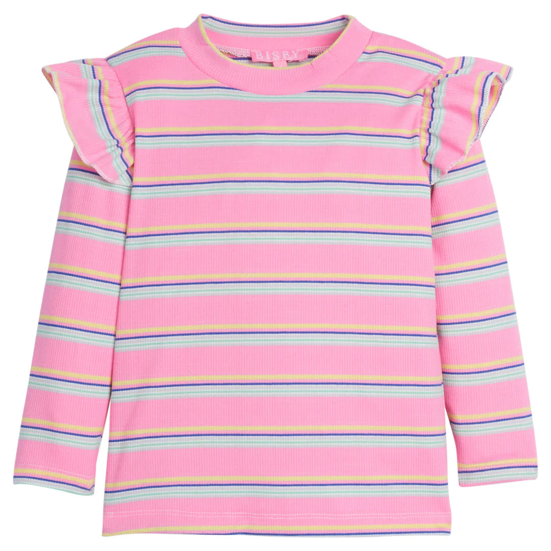 Sadie Top Bubblegum Stripe