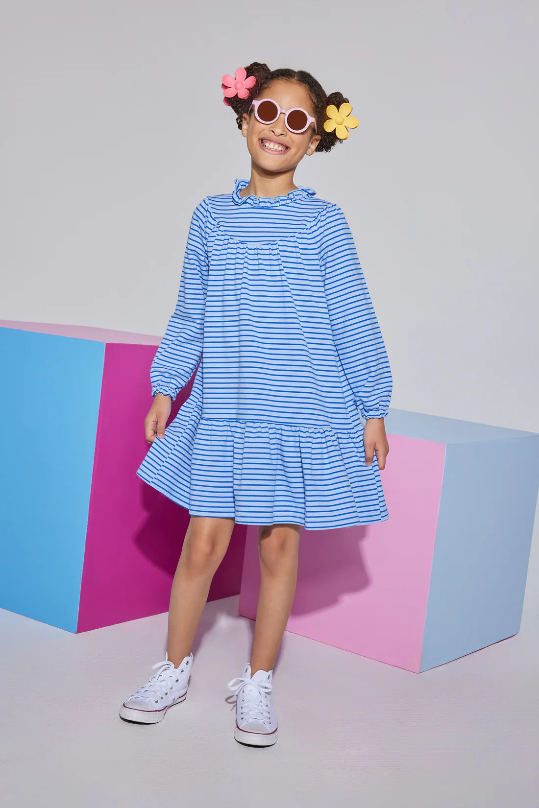 Jody Dress Blue Stripe