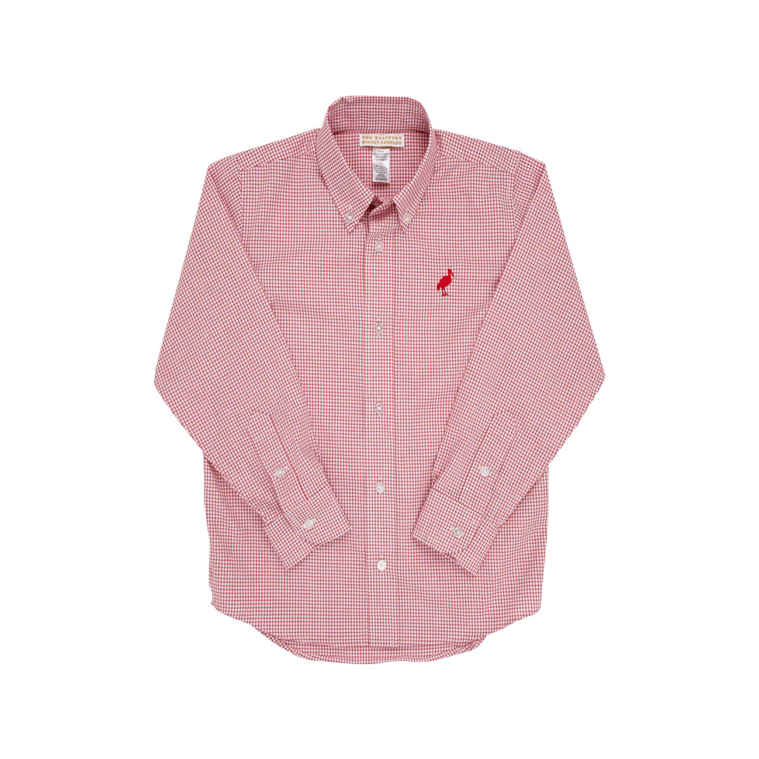 Dean's List Dress Shirt Richmond Red Windowpane