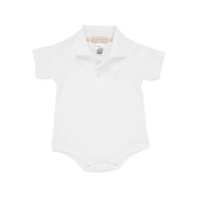 Prim and Proper Polo -SS-Worth Avenue White with Multi