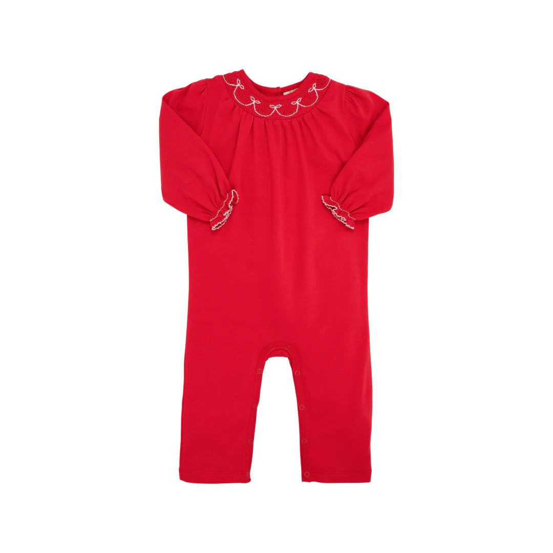 LS Bridget Romper Rich Red WAW