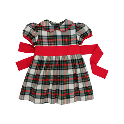 Cindy Lou Sash Dress Aiken Place Plaid