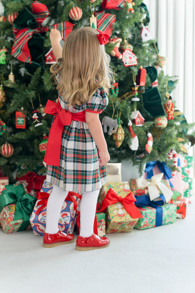 Cindy Lou Sash Dress Aiken Place Plaid