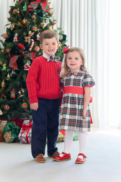 Cindy Lou Sash Dress Aiken Place Plaid