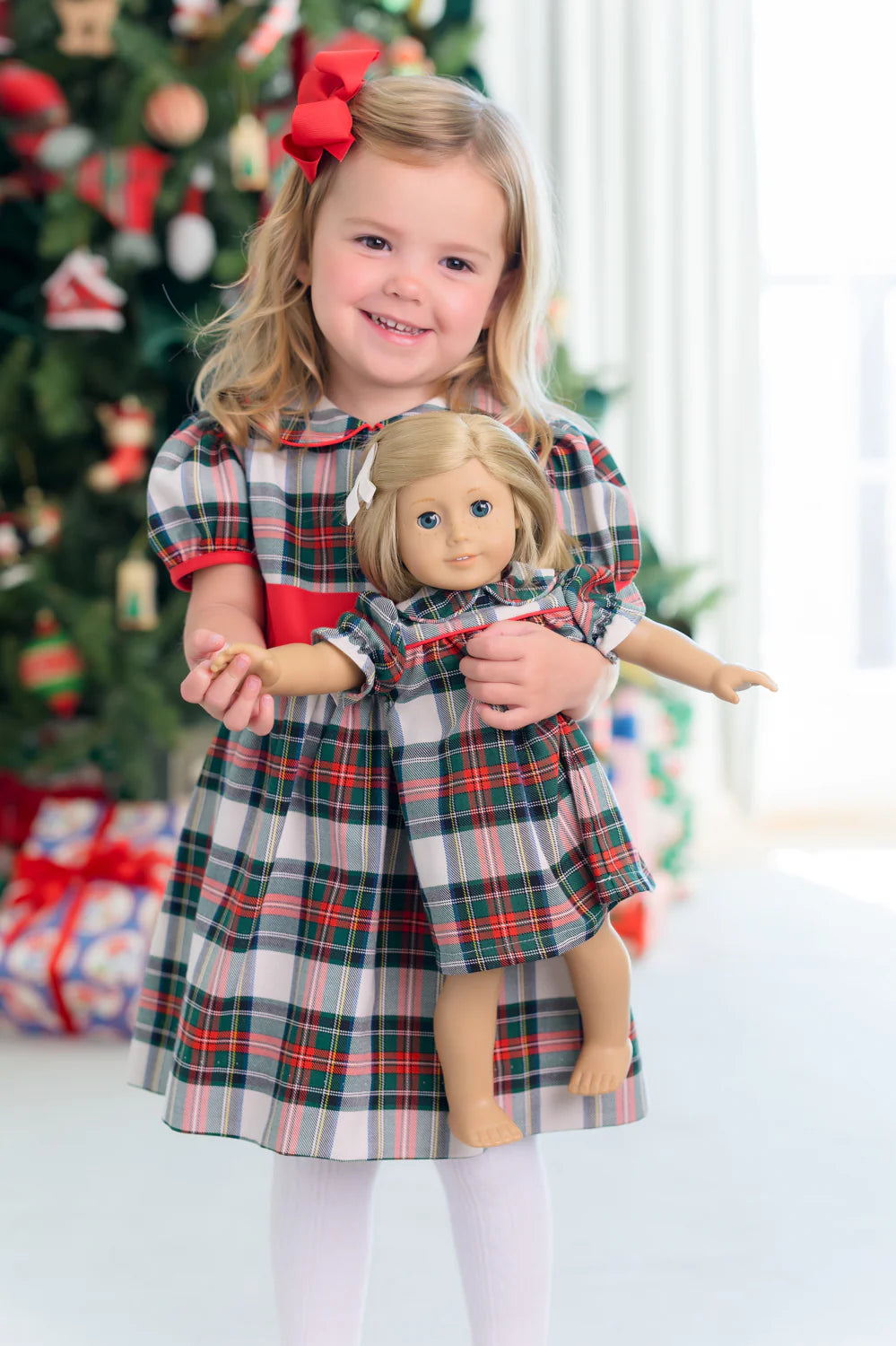 Cindy Lou Sash Dress Aiken Place Plaid