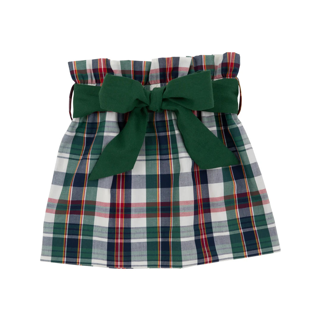 Beasley Bow Skirt Field Park Plaid Grier Green