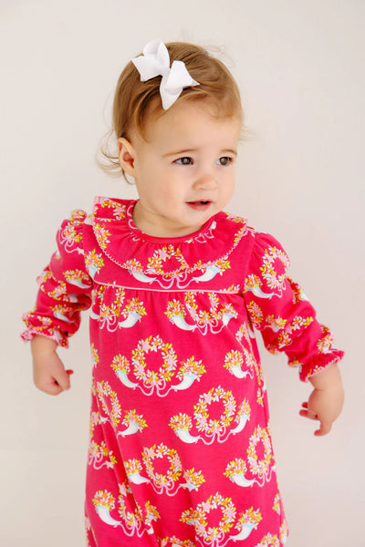 LS Ramona Ruffle Romper Bows & Berries