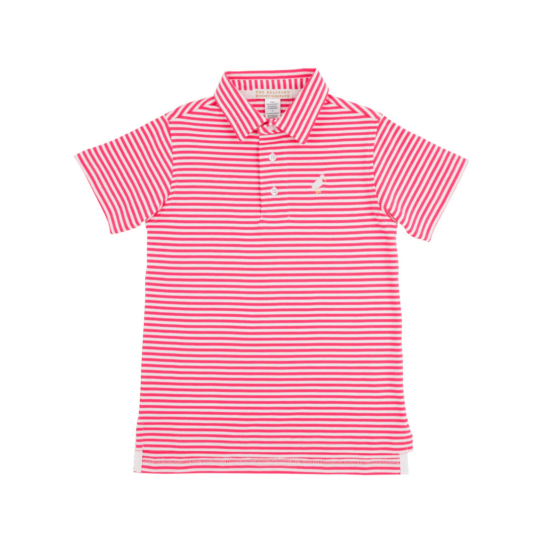 Prim and Proper Polo SS Palm Springs Punch Stripe