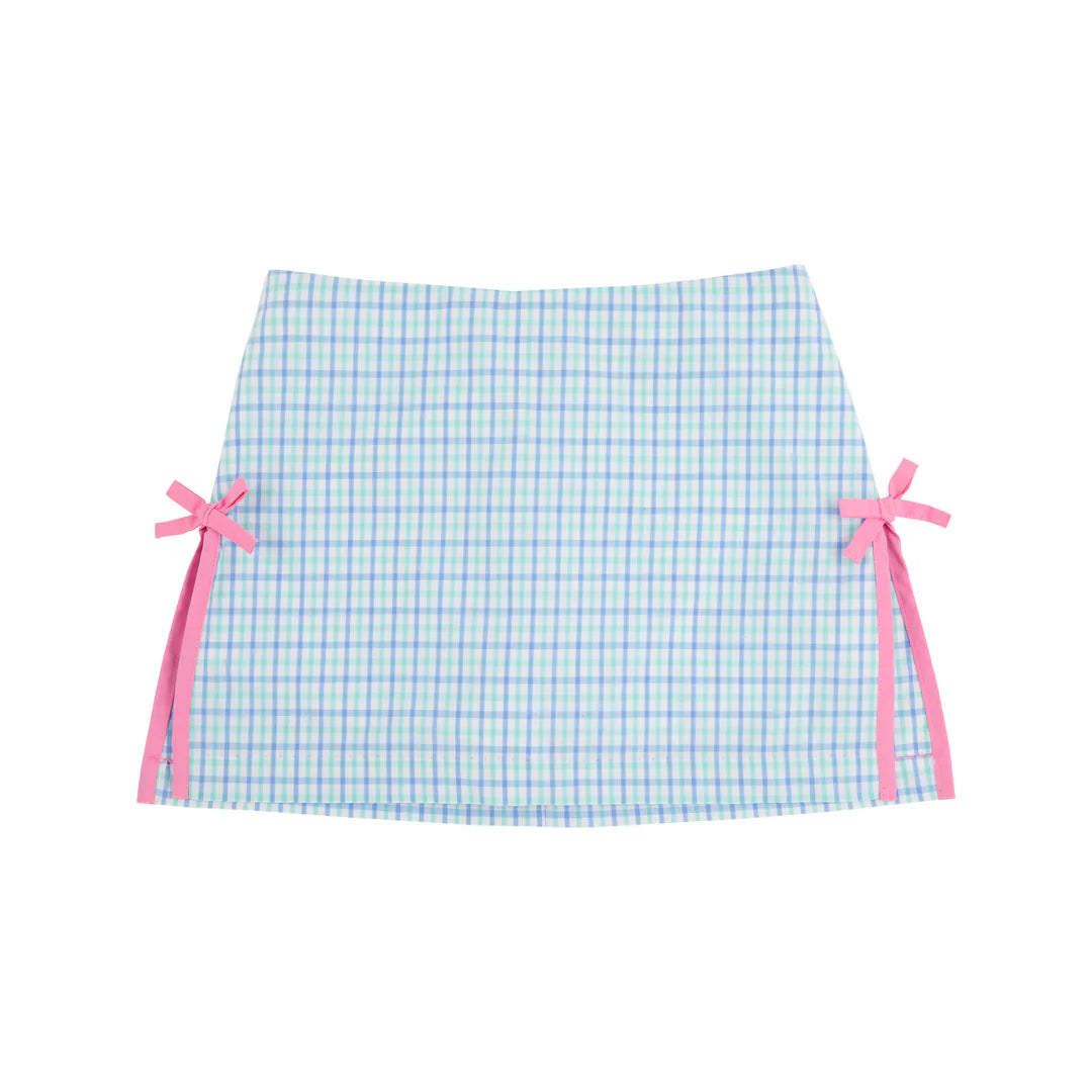 Clay's Club Skort Sunrise Blvd Blue Turks Teal Chandler Check