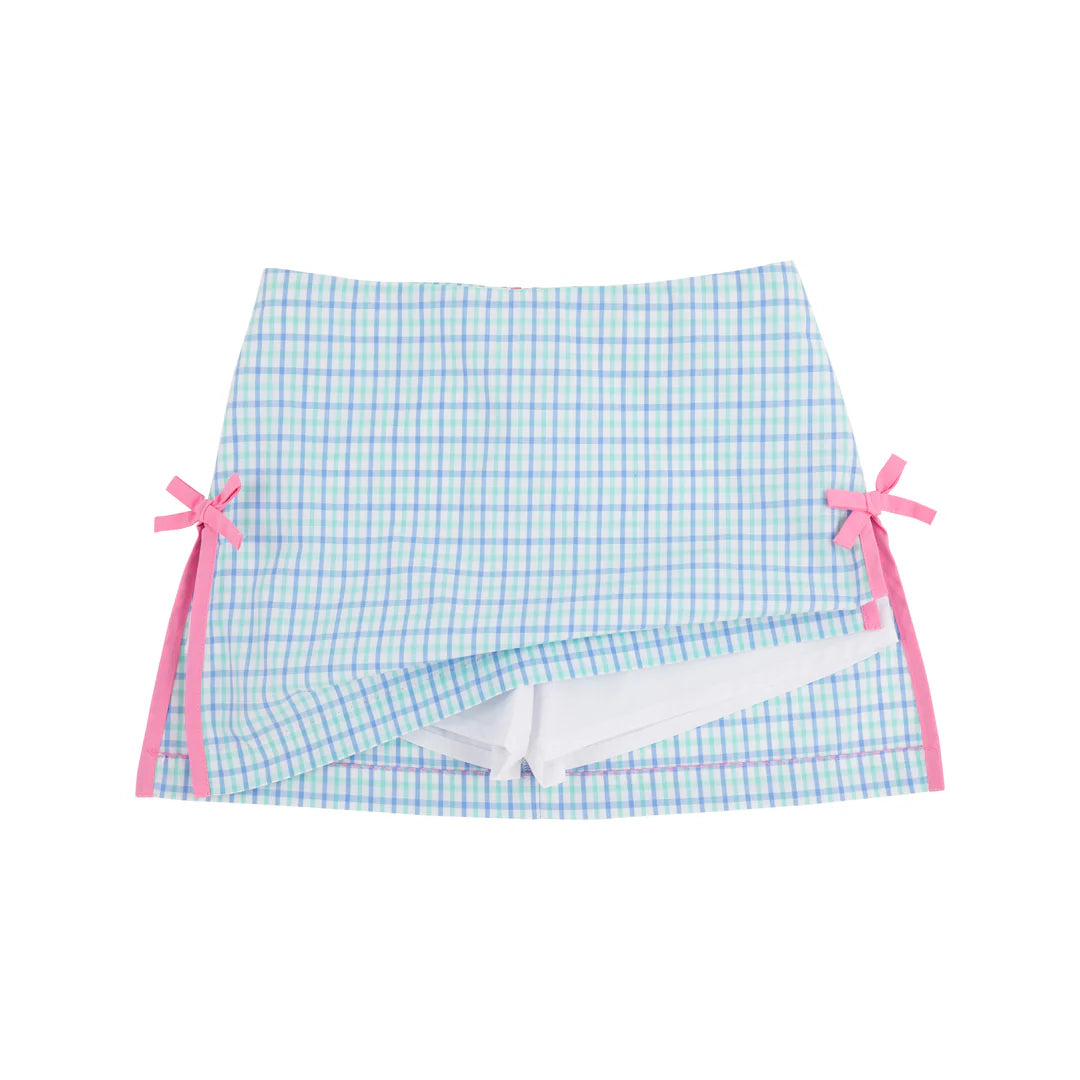 Clay's Club Skort Sunrise Blvd Blue Turks Teal Chandler Check