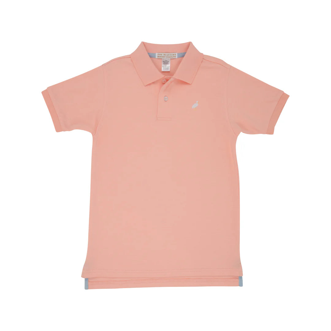 Prim and Proper Polo SS Pompano Peach