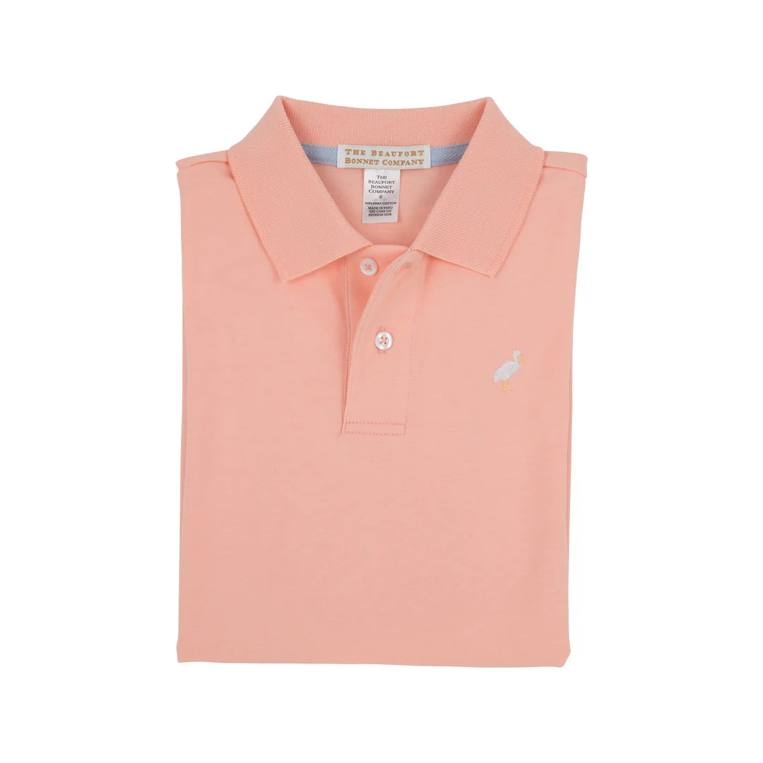 Prim and Proper Polo SS Pompano Peach