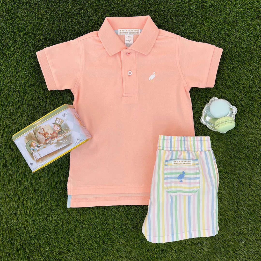 Shelton Shorts Pompano Peach Keeneland Khaki