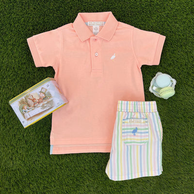 Prim and Proper Polo SS Pompano Peach