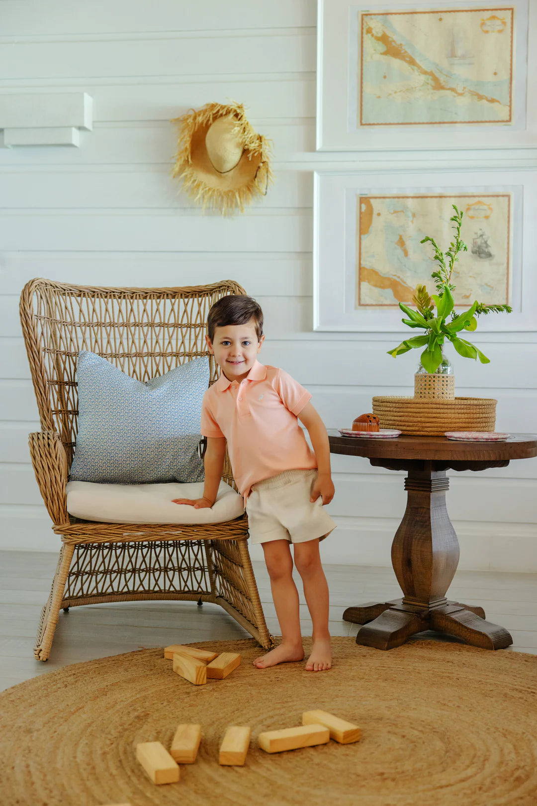 Prim and Proper Polo SS Pompano Peach