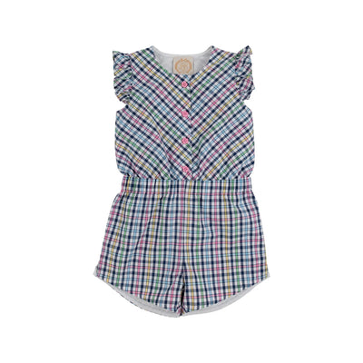 Marion Rose Romper Pier Pointe Plaid