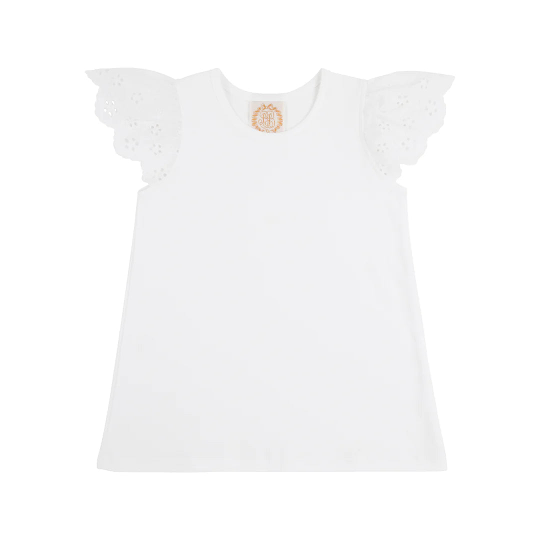 Ellen's Eyelet Top Worth Avenue White