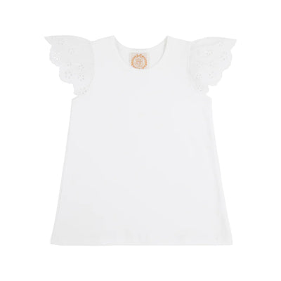 Ellen's Eyelet Top Worth Avenue White