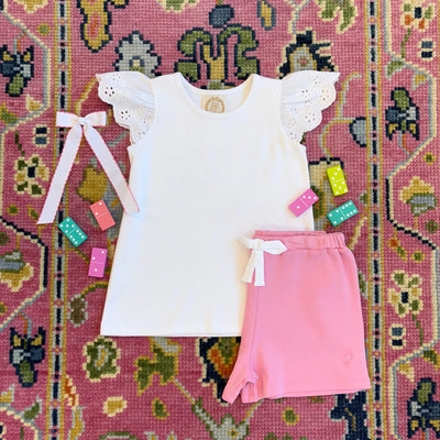 Ellen's Eyelet Top Worth Avenue White