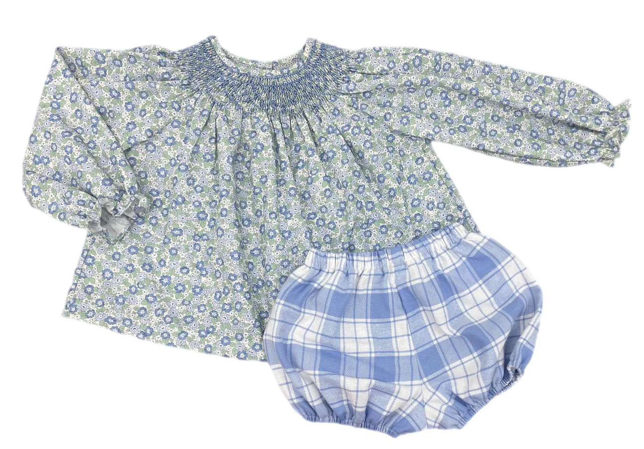 Emory Smocked Bloomer Set Ella Floral