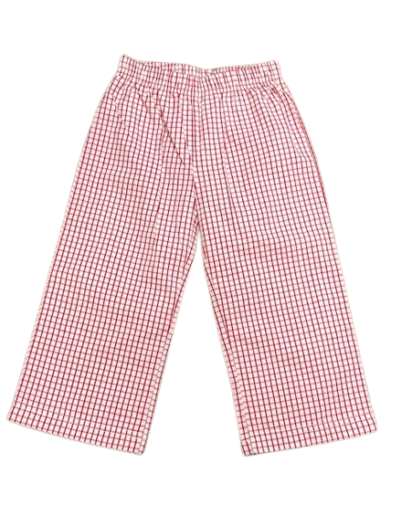 Red Windowpane Pants