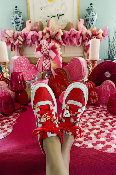 Heart Enamel Charm Pink