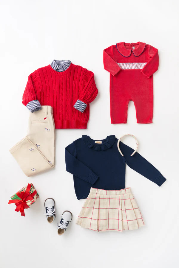 Reece Ruffle Sweater Nantucket Navy
