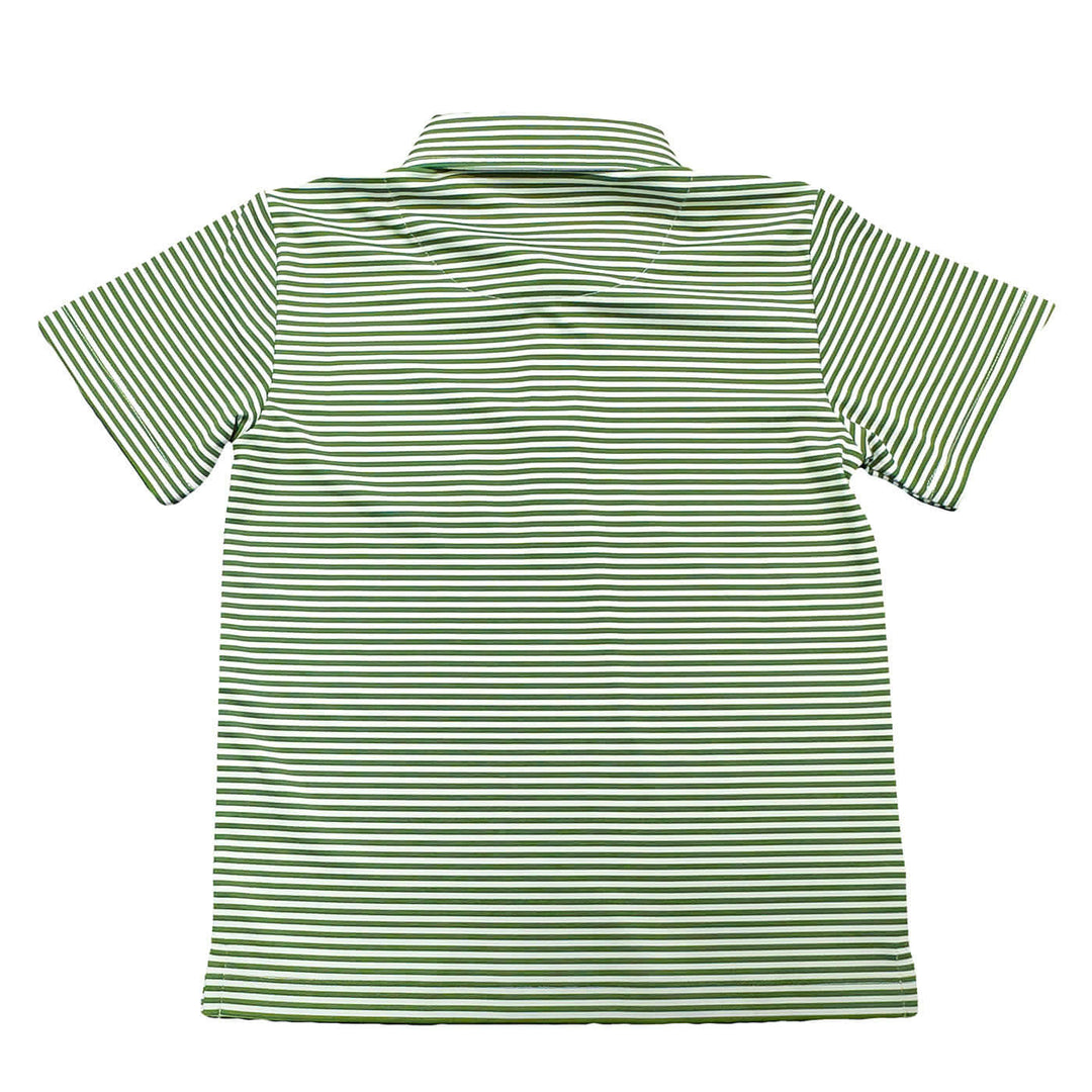 Inshore Performance Stripe SS Polo Green Stripe