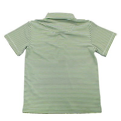Inshore Performance Stripe SS Polo Green Stripe