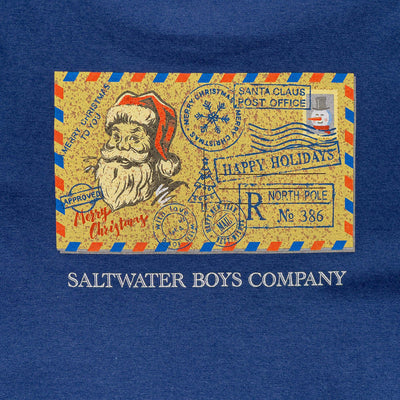 LS Christmas Postcard Graphic Tee Navy