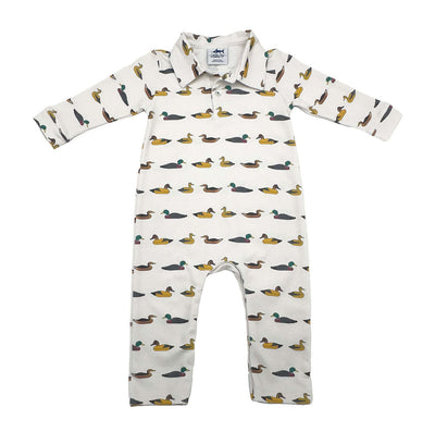 SBC Signature Polo LS Romper Mallards