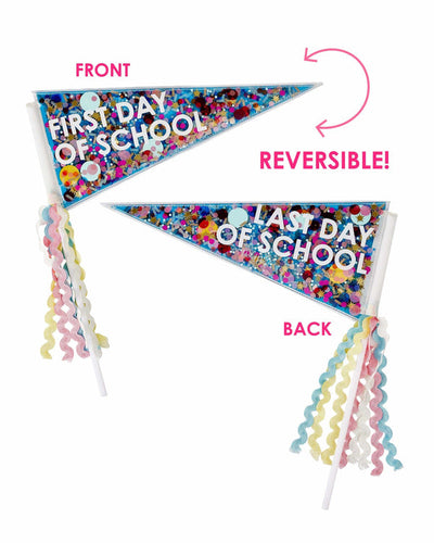 First Last Day of School Confetti Pennant