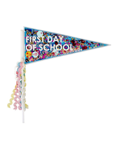 First Last Day of School Confetti Pennant