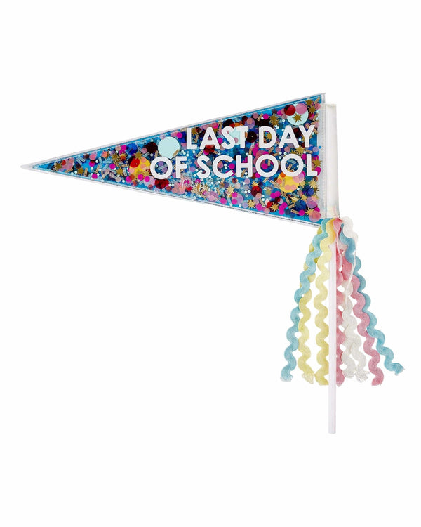 First Last Day of School Confetti Pennant