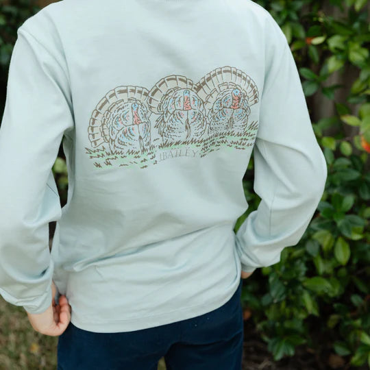 Long Sleeve Logo Tee Turkey on Sage
