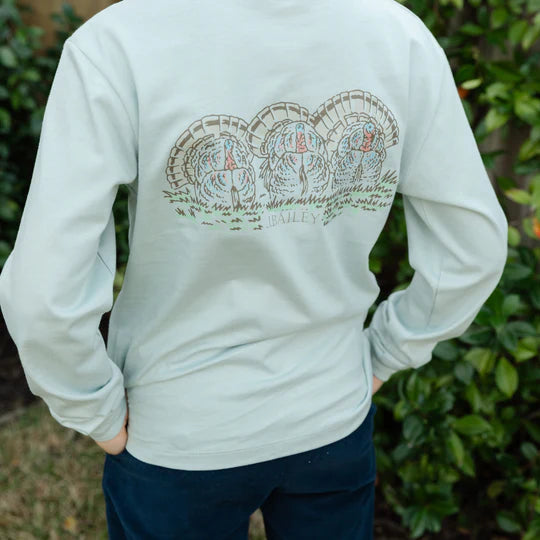 Long Sleeve Logo Tee Turkey on Sage
