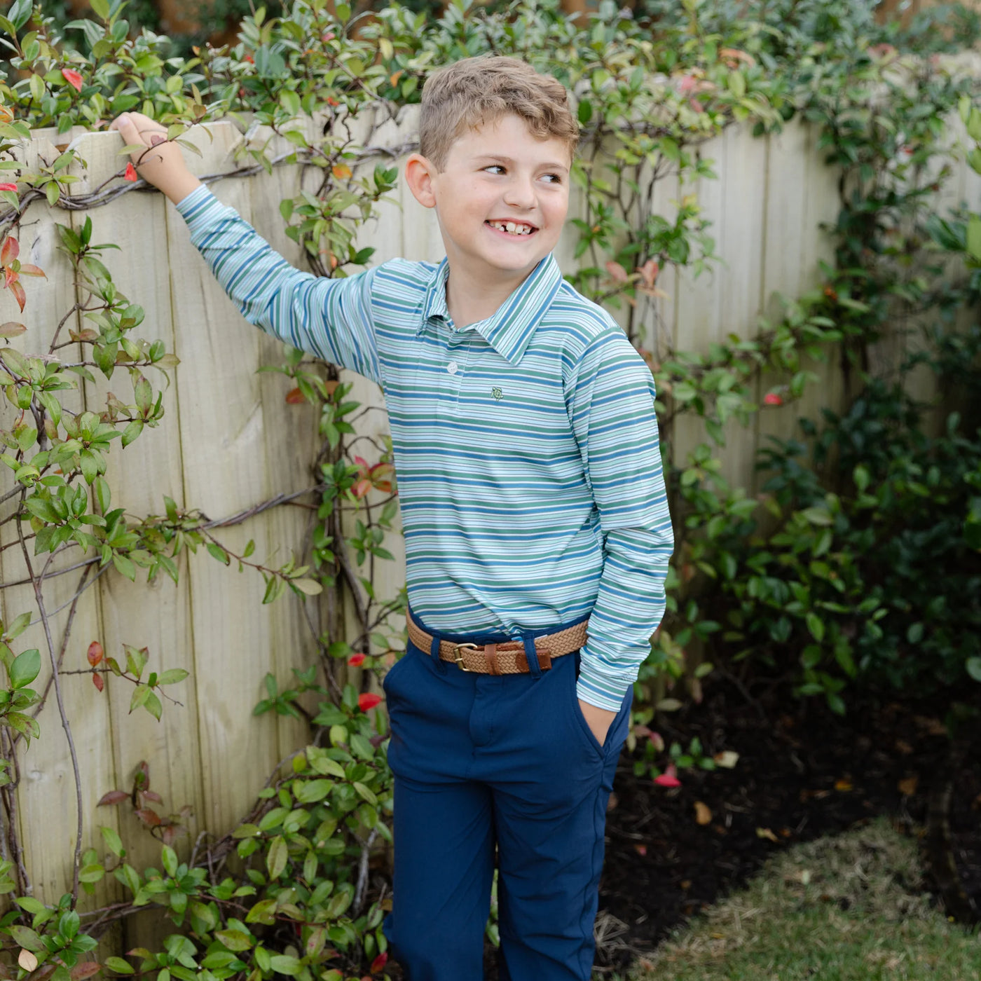 Performance Harry Long Sleeve Polo Forest