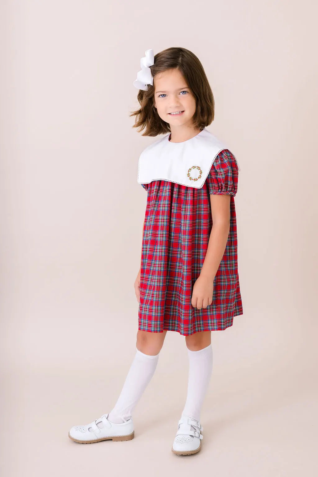 Hope Chest Dress Woodstock Plaid, Wreath