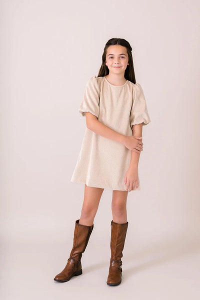Hallie Dress Alexandria Khaki Corduroy