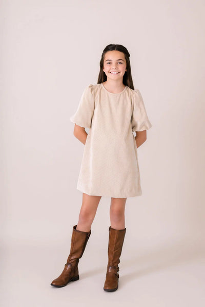 Hallie Dress Alexandria Khaki Corduroy