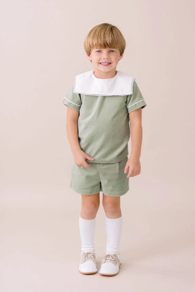 Christian Short Set On Leyland Green Velvet