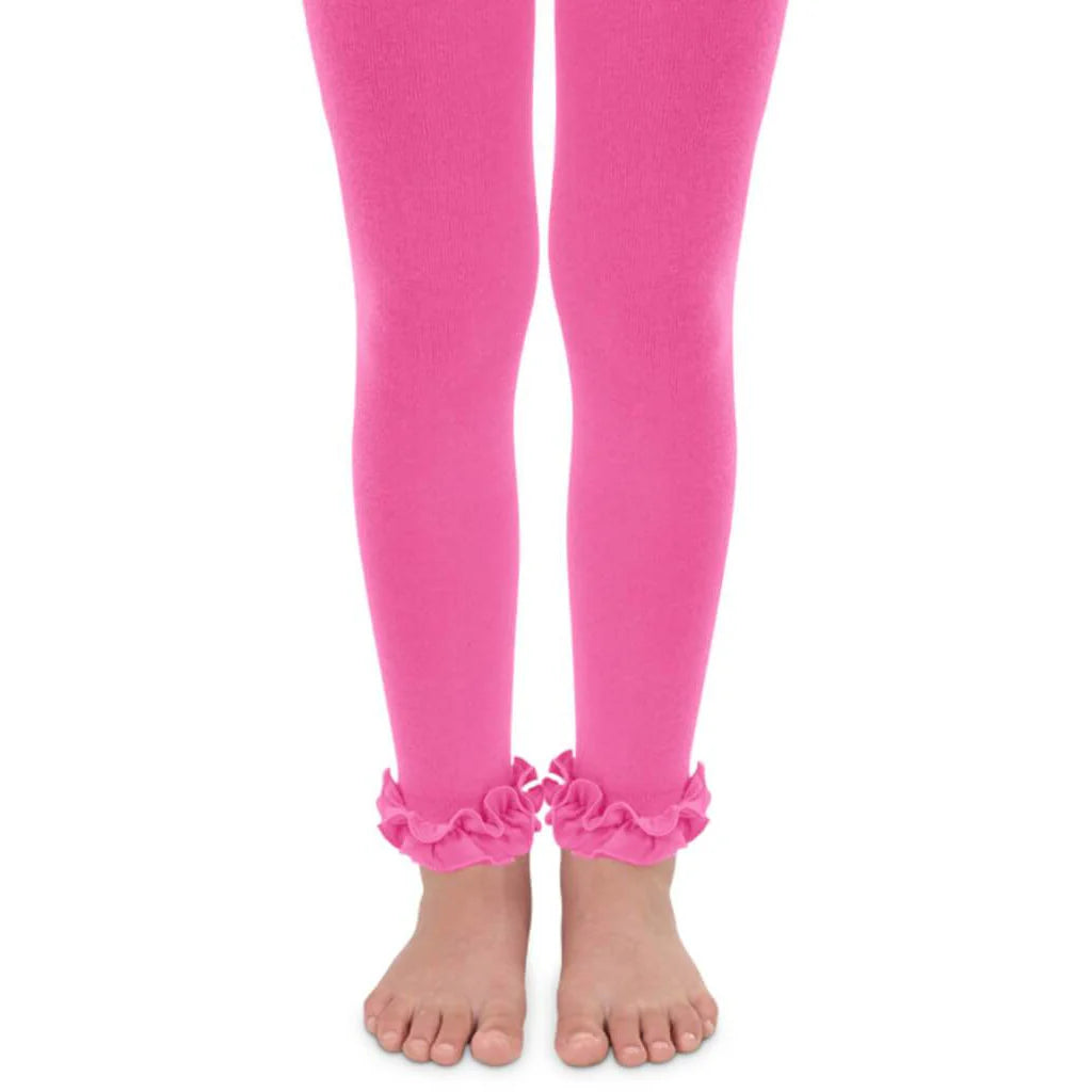 Pima Cotton Ruffle Footless Tights