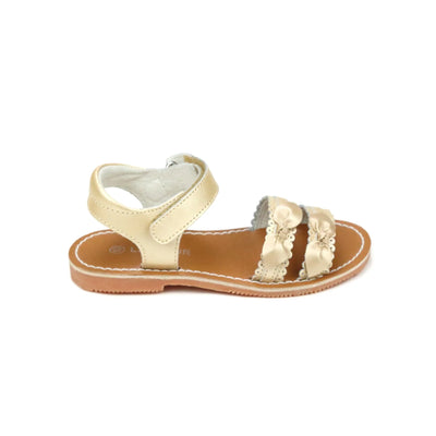 Josie Scalloped Sandal Champagne