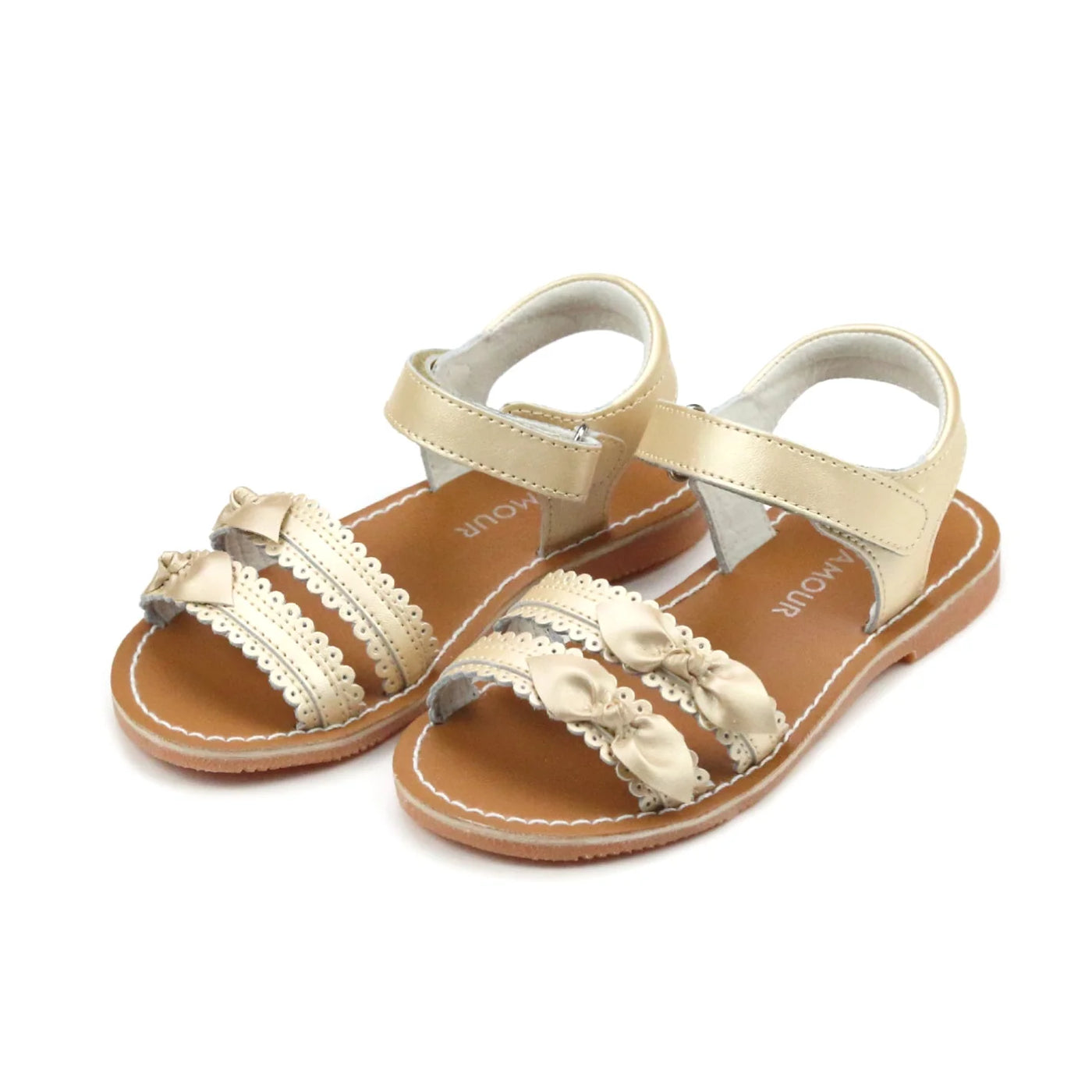 Josie Scalloped Sandal Champagne