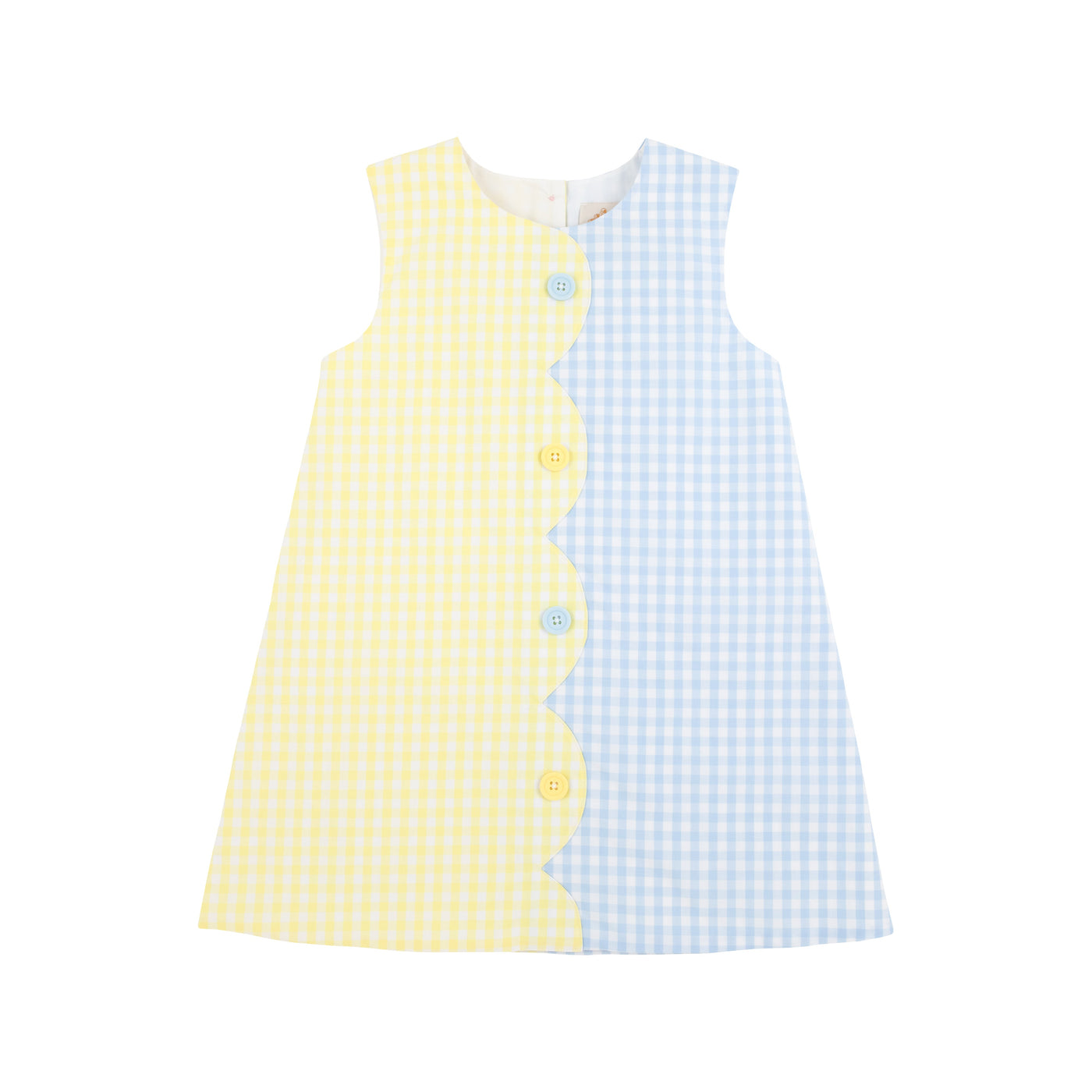 Kennedy Colorblock Dress Lake WY Gingham Buck Blue