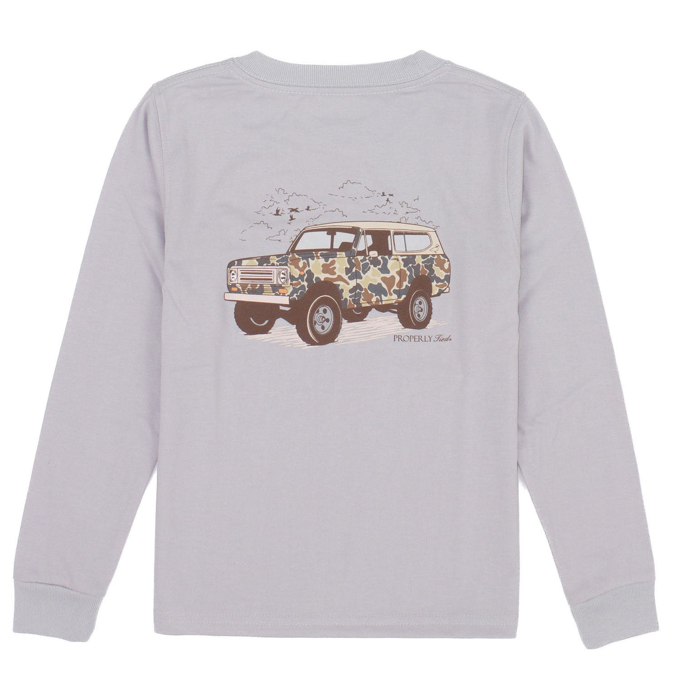 LD Camo Truck LS Tee Ice Gray