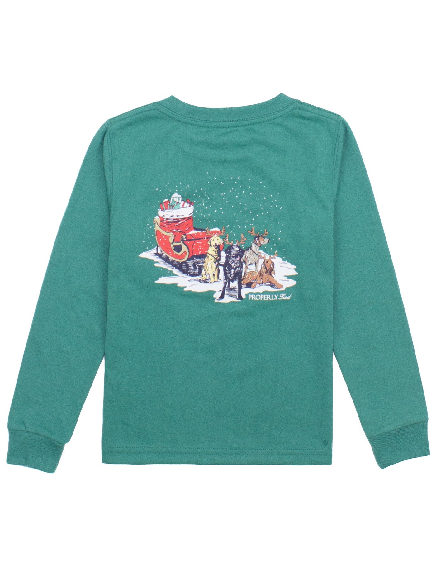 LD Sleigh Dogs LS Tee Teal