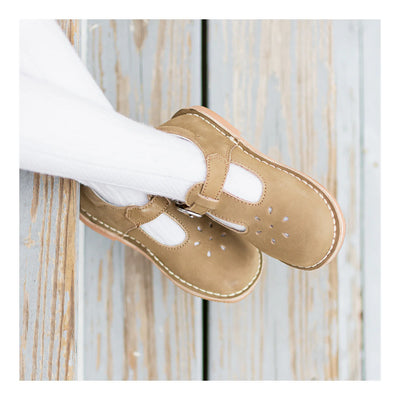Joy Classic Nubuck Leather T Strap Mary Jane Nubuck Khaki