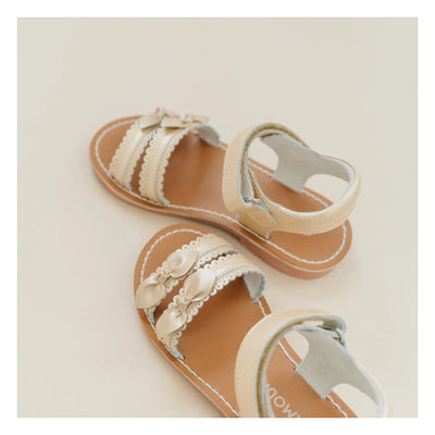 Josie Scalloped Sandal Champagne
