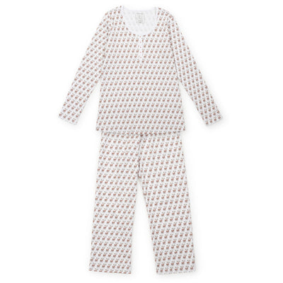 Ladies Calli Pajama Pant Set Festive Deer